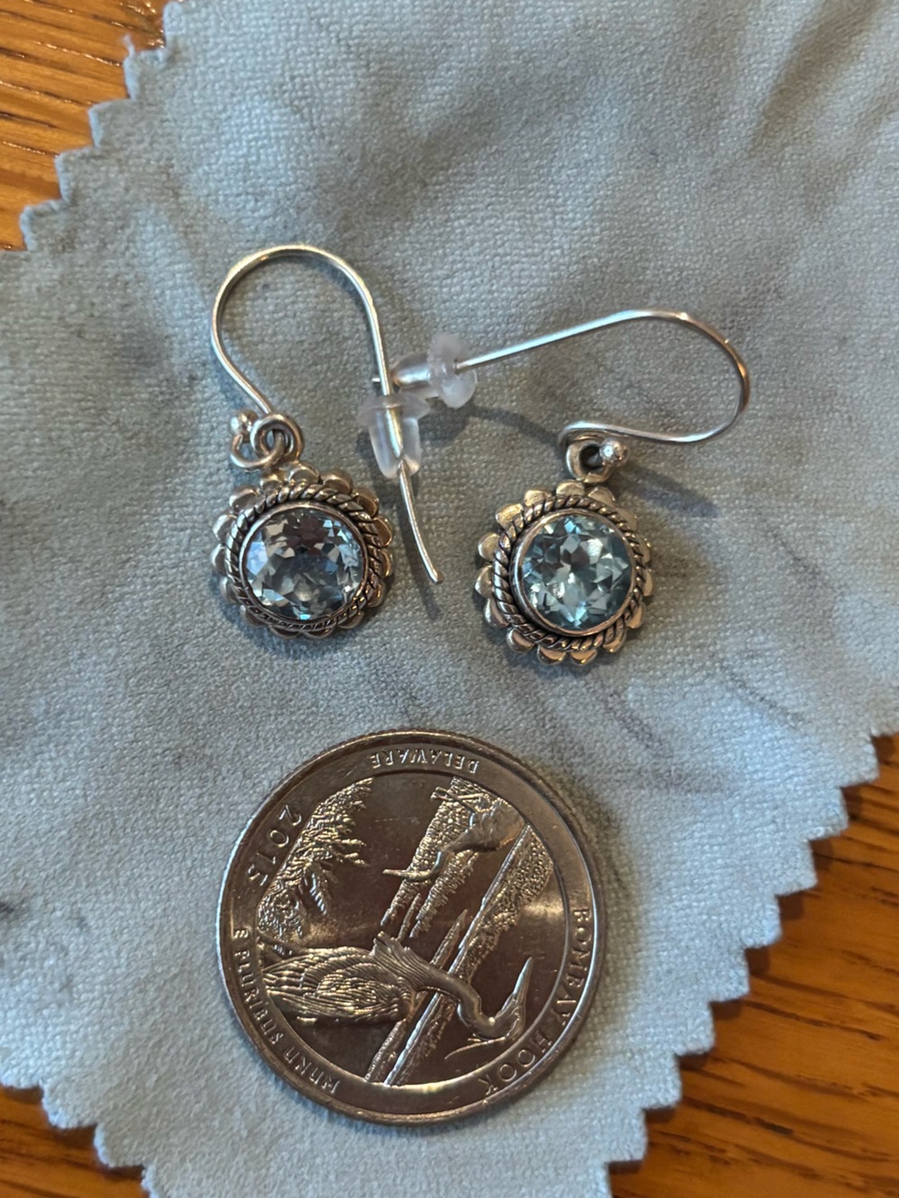 Sterling Blue Topaz Drop Earrings